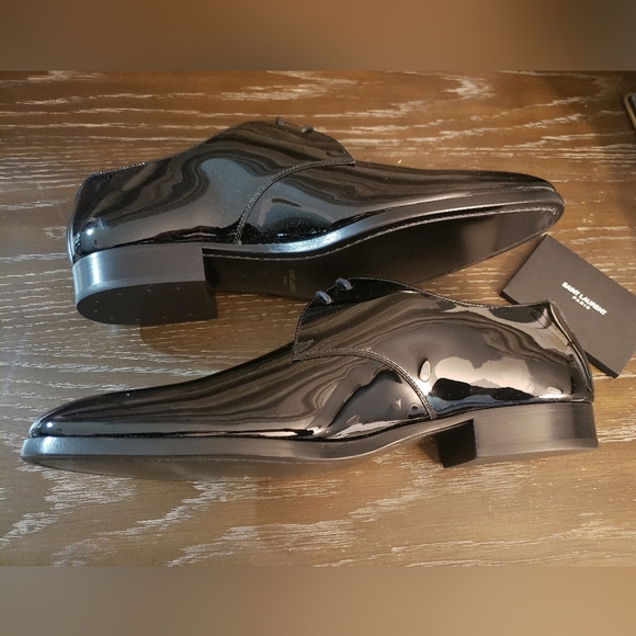 Saint Laurent patent  leather lace up shoe Size 43 **READ DETAILS - Picture 6 of 10